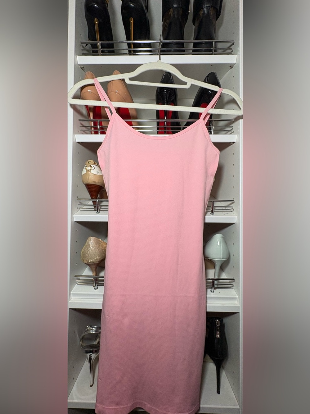 Chriss Zoe OS Tight Bodycon Stretch Spaghetti Strap Sexy Mini Dress - Picture 3 of 15